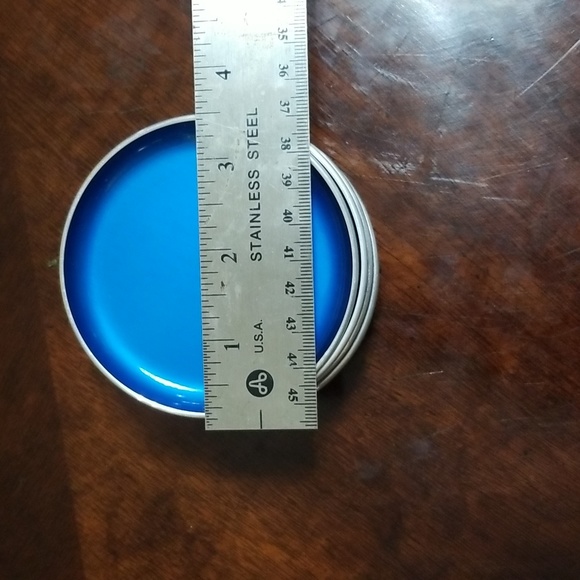 8 VINTAGE MADE IN NORWAY COLBALT BLUE EMALOX SALT CELLARS XSMALL PLATES - Picture 4 of 4